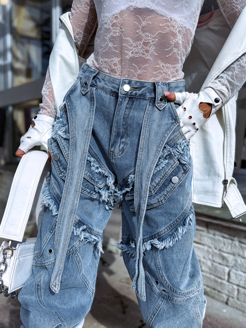 "READY FEST" LUX denim pants P7902 - blue